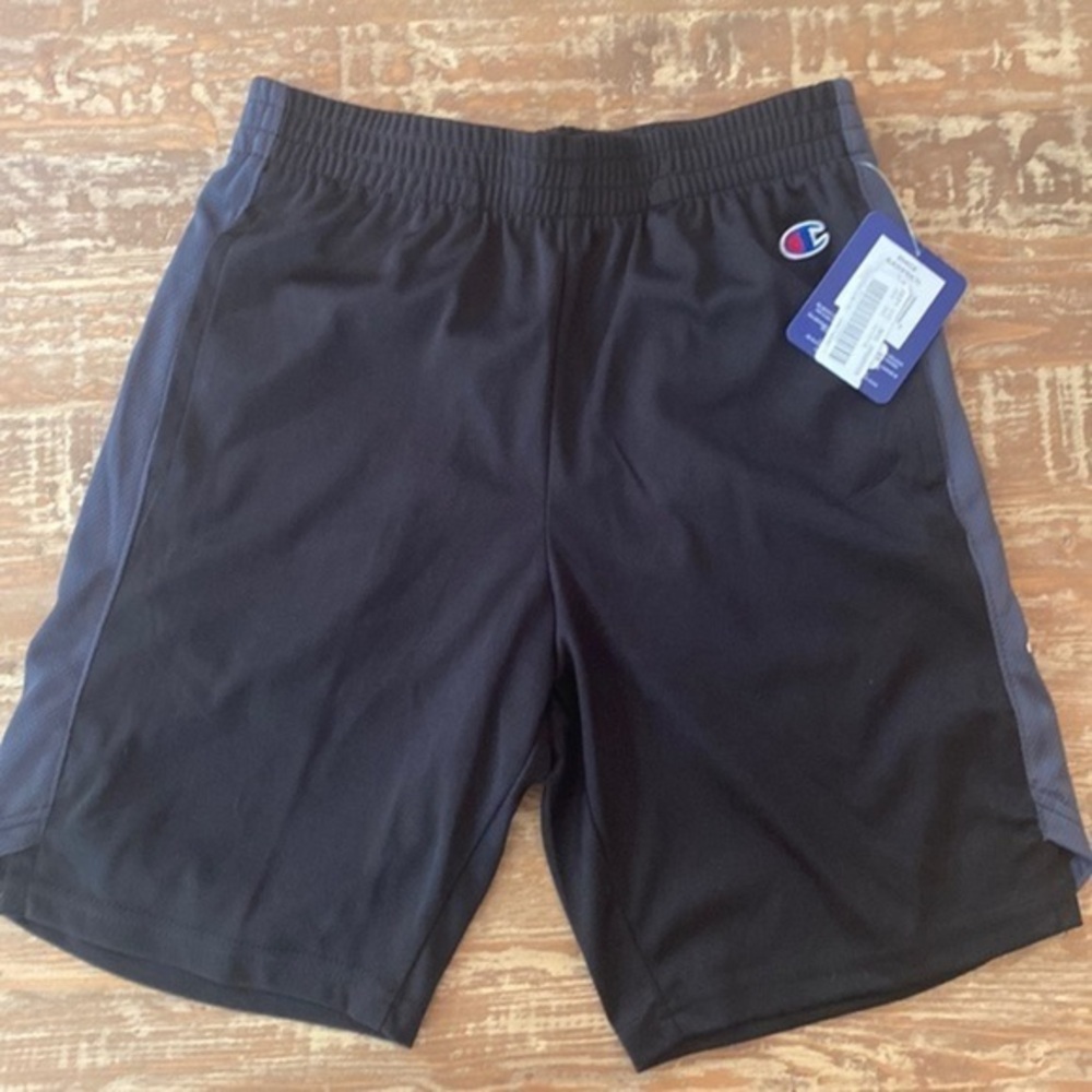 Champions black/gray shorts boys size M